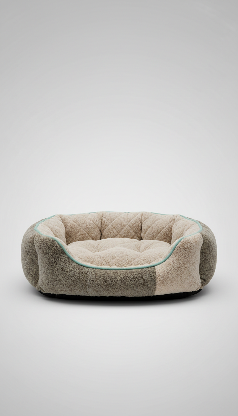 Plush Dog Bed with Memory Foam