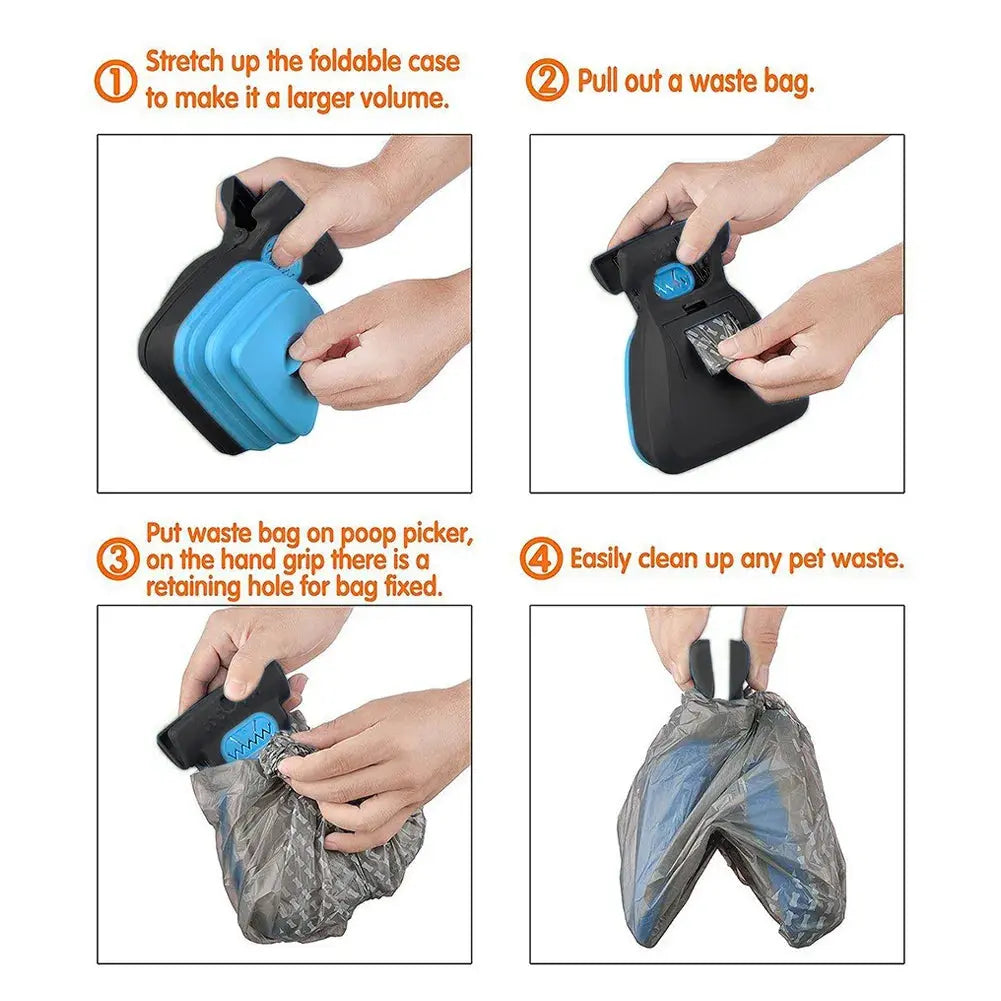 Portable Dog Pooper Scooper With Waste Bag Dispenser