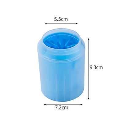 Transparent blue S Color Pet Paw Cleaning Cup for Dogs and Cats – Portable Washer