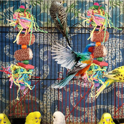 Colorful Bird Foraging Toys with Bells for Parrots