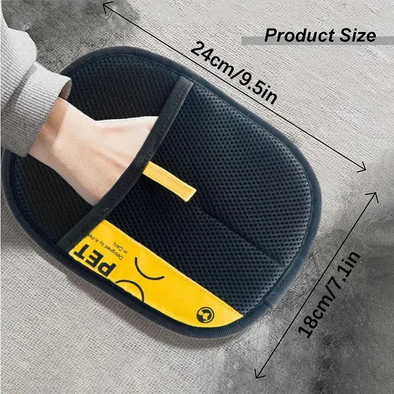 2-in-1 Pet Hair Removal Mitt With Grooming Glove