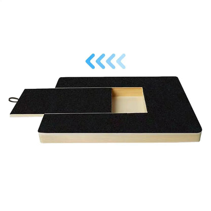 Wooden Dog Nail Scratch Board – Pull-Out Paw Grooming Pad