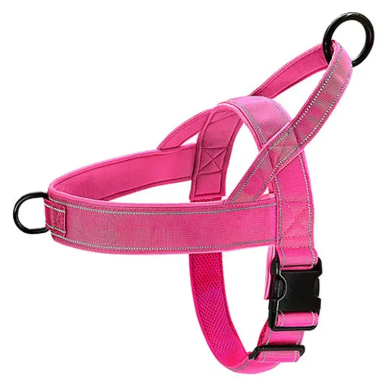 Pink Color Tactical No-Pull Dog Harness 1000D Nylon for Training