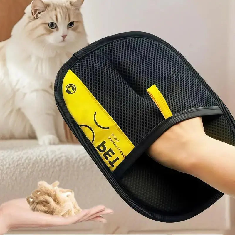 2-in-1 Pet Hair Removal Mitt With Grooming Glove