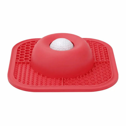 Red Color Resin Slow Feeder Dog Bowl With Lick Mat & Rolling Ball