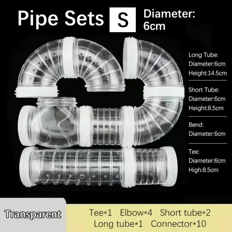 Hamster Cage External Tunnel Tubes DIY Modular Play System