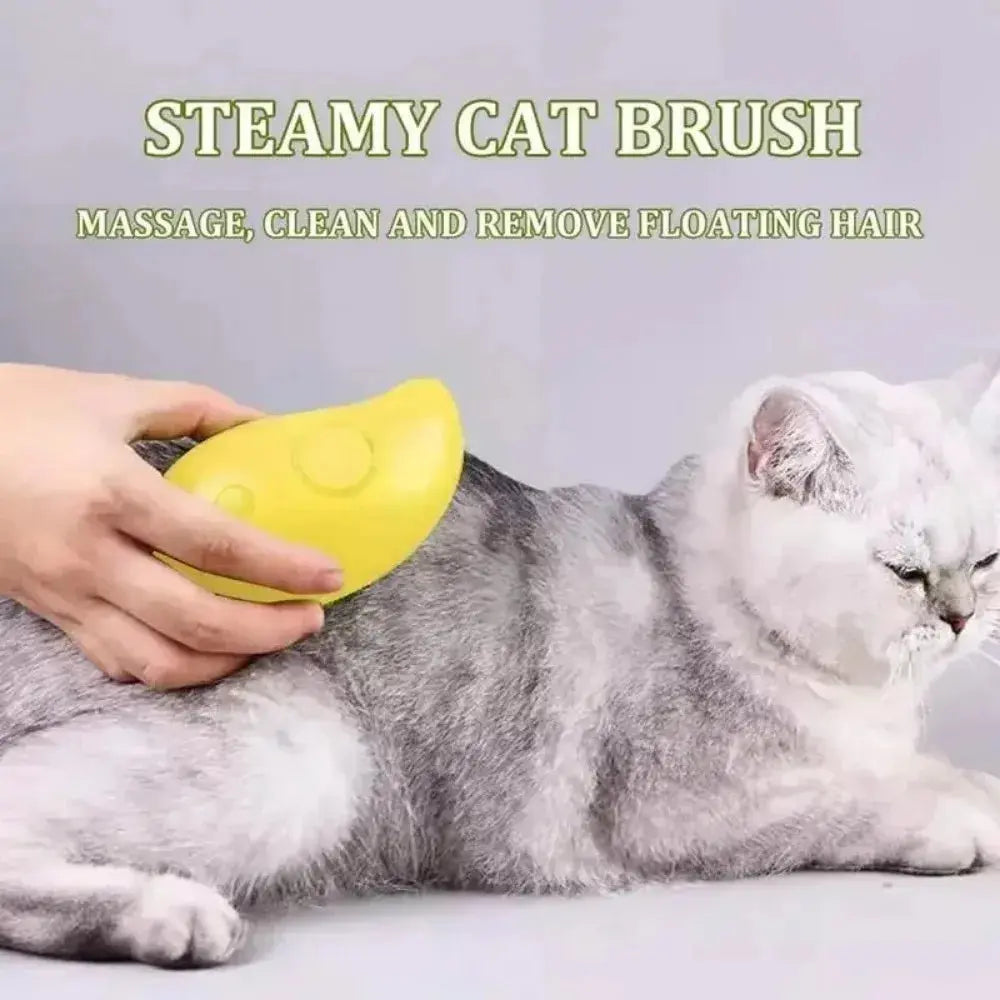 Electric Pet Steam Grooming Brush With Massage Comb