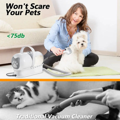 Pet Grooming Vacuum Kit 13000Pa with 1L Hair Canister