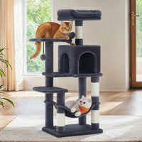 Multi-Level Cat Tree Tower with Hammock and Cave