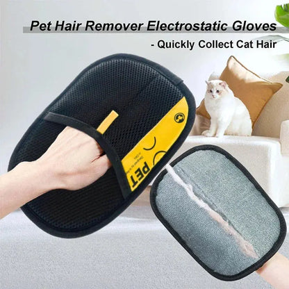 2-in-1 Pet Hair Removal Mitt With Grooming Glove