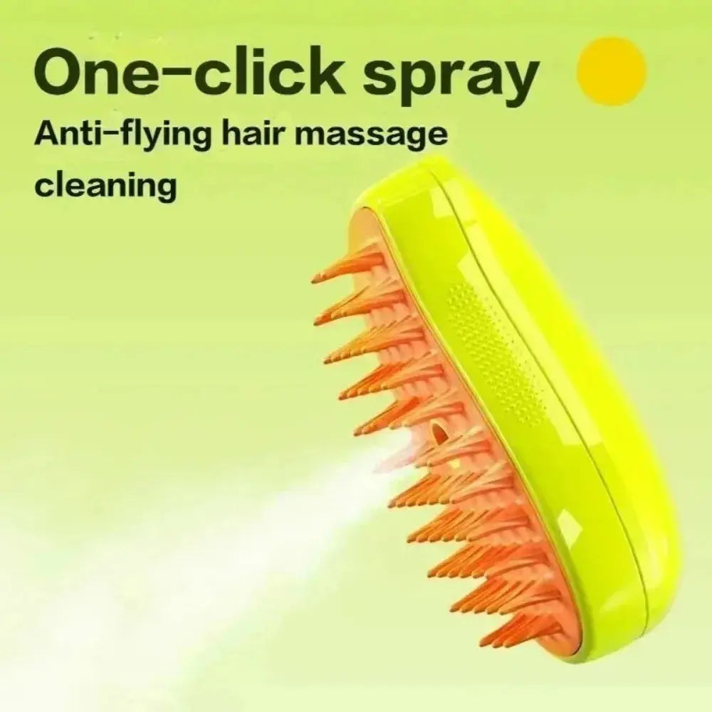 Electric Pet Steam Grooming Brush With Massage Comb