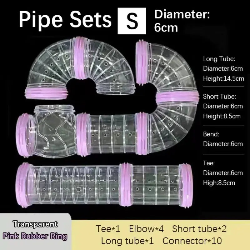 Hamster Cage External Tunnel Tubes DIY Modular Play System