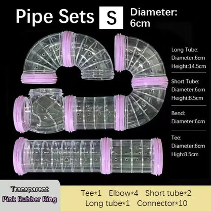 Hamster Cage External Tunnel Tubes DIY Modular Play System