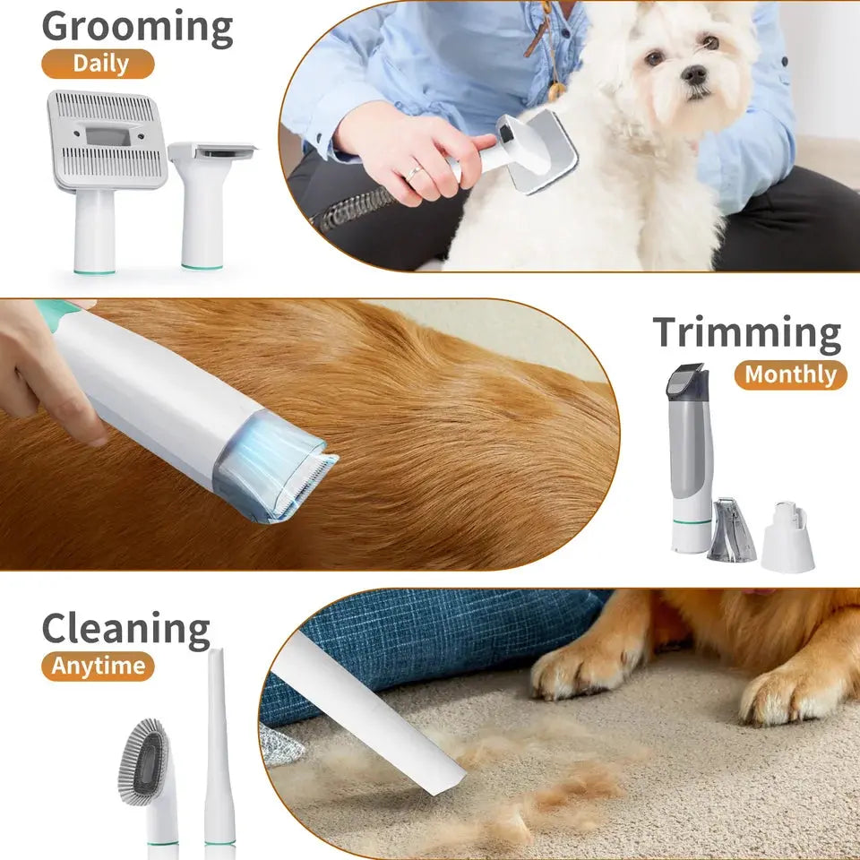 Pet Grooming Vacuum Kit 13000Pa with 1L Hair Canister